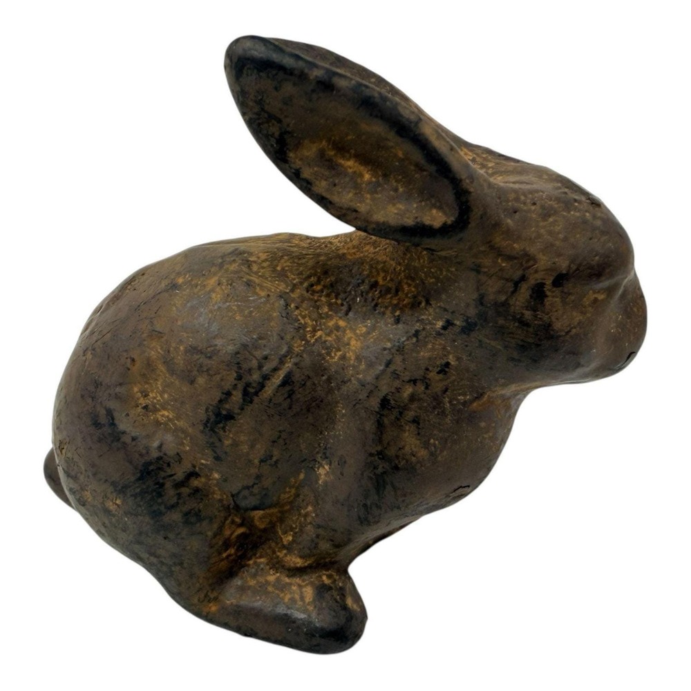 Small Cast Iron Rabbit Bunny Rustic Farmhouse Decor - Picture 7 of 12